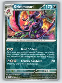 Grimmsnarl 96/142 Stellar Crown Rare Pokemon Reverse Holo LP - Image 2