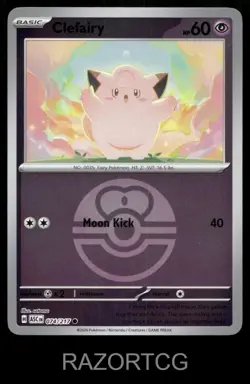 CLEFAIRY (LOVE BALL) 074/217 C ASCENDED HEROES POKEMON REVERSE HOLO NM/M - Image 1