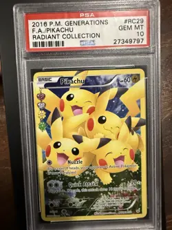 PIKACHU HOLO ULTRA RARE PSA 10 #RC29-32 GENERATIONS - Image 2