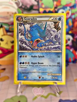 Pokemon TCG Gyarados 30/30 HGSS Trainer Kit: Gyarados & Raichu Holo (TWO SWIRLS) - Image 1