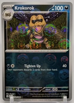 🔥Pokemon TCG Black Bolt Krokorok 058/086 Master Ball Reverse Holo🔥 - Image 1