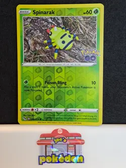Spinarak 006/078 Pokemon GO Reverse Holo Unpeeled Ditto Pokemon TCG -Corner Nick - Image 1