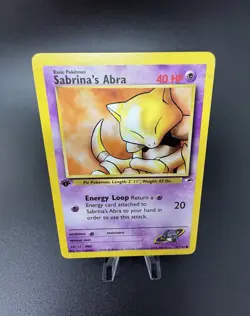 Pokemon TCG Sabrina's Abra 091/132 WotC Gym Heroes 1st Edition NM - Image 1