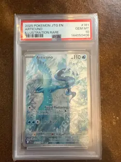 Pokemon 2025 Articuno 161/159 Illustration Rare Journey Together GEM MINT PSA 10 - Image 1