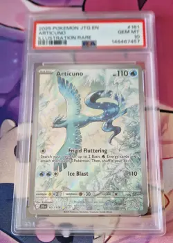 Pokemon Card PSA 10 Articuno 161/159 JTG Journey Together Illustration Rare 2025 - Image 1