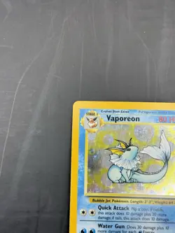 Pokemon TCG Vaporeon Jungle 12/64 Holo Error No Symbol LP - Image 4