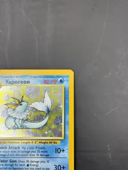 Pokemon TCG Vaporeon Jungle 12/64 Holo Error No Symbol LP - Image 5