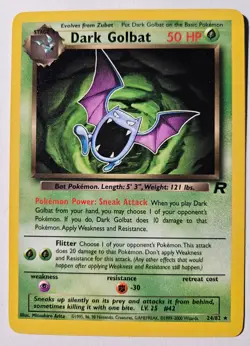 Pokemon Card - TCG Team Rocket Dark Golbat Regular #24/82 - Image 1