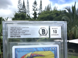 LORD OF ATLANTIS, ARTIST PROOF, REVISED, 1994 MTG, MELISSA BENSON, BAS 10! - Image 3