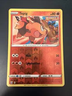 Tepig 023/163 - Reverse Holo - Battle Styles - Pokemon Trading Card - Image 1