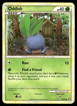 Pokemon Cards Oddish 60/90 HGSS Undaunted Common LP *2 - Image 1