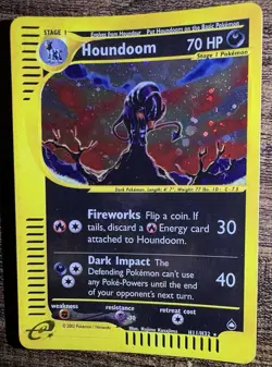 Pokemon Aquapolis Houndoom H11 2003 Card LP - Image 5