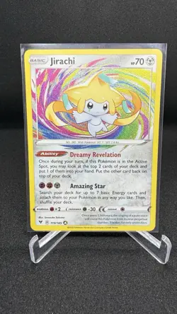 JIRACHI 119/185 Pokemon TCG VIVID VOLTAGE AMAZING RARE NEAR MINT CARD - Image 1
