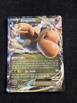 Pokemon Card: Dragonite EX HOLO 74/111 XY Furious Fists Set Ultra Rare! NM - Image 1