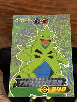 Tyranitar Glitter Foil 2024 Blue Pokedex Sticker Vol3 Flash Edition #S14 - Image 1