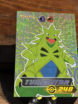 Tyranitar Glitter Foil 2024 Blue Pokedex Sticker Vol3 Flash Edition #S14 - Image 4