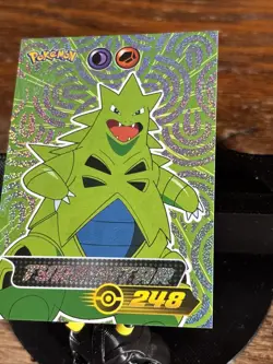 Tyranitar Glitter Foil 2024 Blue Pokedex Sticker Vol3 Flash Edition #S14 - Image 5