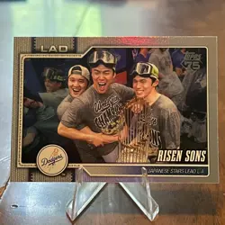 Topps 2026 Series 2 - Risen Sons (642) - Dodgers - Holo Foil - Ohtani Yamamoto - Image 1