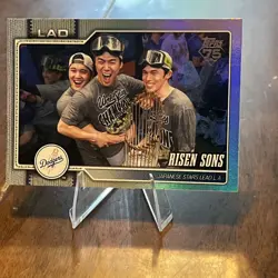 Topps 2026 Series 2 - Risen Sons (642) - Dodgers - Holo Foil - Ohtani Yamamoto - Image 2