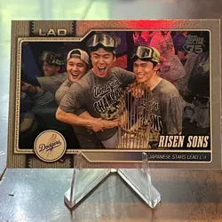 Topps 2026 Series 2 - Risen Sons (642) - Dodgers - Holo Foil - Ohtani Yamamoto - Image 3