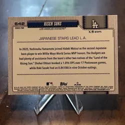 Topps 2026 Series 2 - Risen Sons (642) - Dodgers - Holo Foil - Ohtani Yamamoto - Image 4