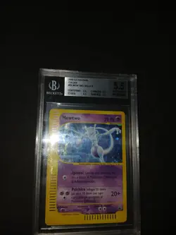 Pokemon BGS 5.5 Ex-Nm Wotc Mewtwo 2002 Expedition Holo # 20/165 Old Vintage - Image 3
