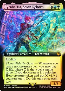 G'raha Tia, Scion Reborn (#172) (Extended Art) MTG MAGIC FOIL CAT WIZARD RARE - Image 1