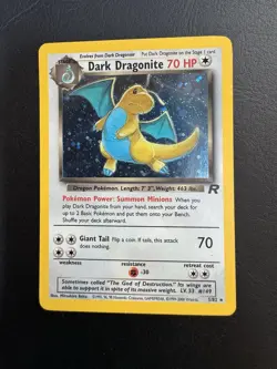 1998 Pokemon Team Rocket Dark Dragonite Holo 5/82 Vintage WOTC Rare LP - Image 1