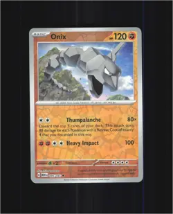 Onix 095/165 Uncommon 151 Pokemon Reverse Holo Near Mint - Image 1