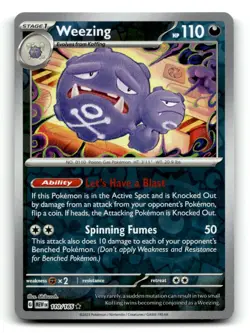 Weezing 110/165 Rare 151 Pokemon Reverse Holo NM - Image 1