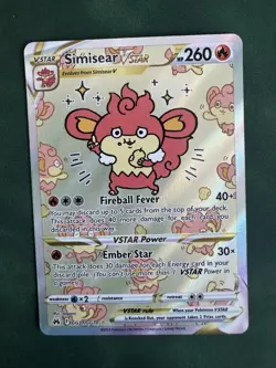 Simisear VSTAR Crown Zenith Galarian Gallery GG37/GG70 Ultra Rare NM Pokemon TCG - Image 1