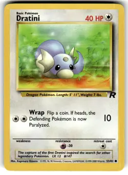 2000 Pokemon - Team Rocket Dratini #53/82 - Image 1