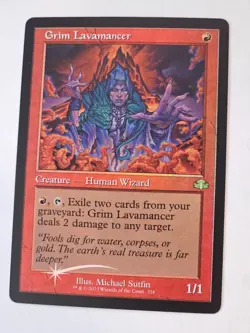 MTG - Grim Lavamancer FOIL Retro Frame - Dominaria Remastered - Image 1