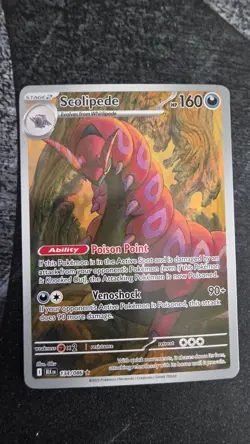 Scolipede 134/086 Pokemon TCG Black Bolt Illustration Rare Holo NM - Image 1