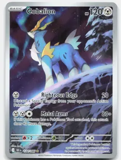 Cobalion 144/086 Near Mint Black Bolt Holo Illustration Rare Holo Pokemon - Image 1