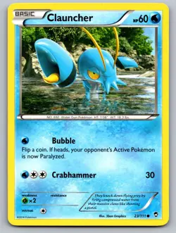 Clauncher 23/111 Common Furious Fists Pokemon Lightly Played - Image 1