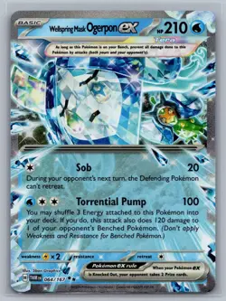 Wellspring Mask Ogerpon ex 064/167 Double Rare Twilight Masquerade Pokemon NM - Image 1