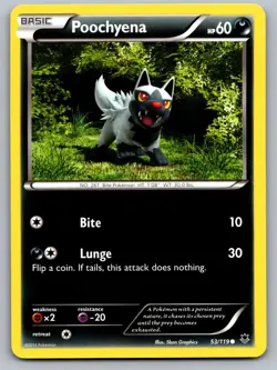 Poochyena 53/119 Common Phantom Forces Pokemon Lightly Played - Image 1