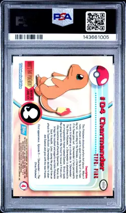 PSA 10 CHARMANDER #4 TOPPS Pokemon TV POP 128 - Image 2