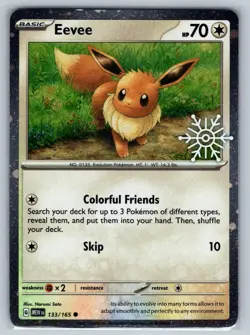 Eevee (Holiday Calendar) 133/165 Cosmos Holo Promo NM - Image 1