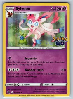 Sylveon 035/078 Holo Rare Pokemon GO Pokemon Holo Near Mint - Image 1