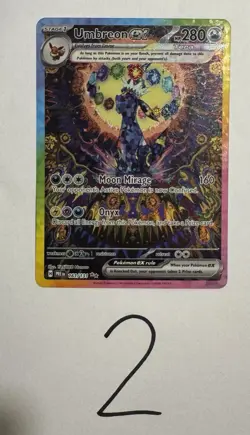 2025 POKEMON PRE EN-PRISMATIC EVOLUTIONS #161 UMBREON EX SIR - Image 1