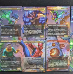 Spiderman MTG 12 Card Borderless Pack with 40+ Card Lot, Fresh Pack Pulls, Mint - Image 2