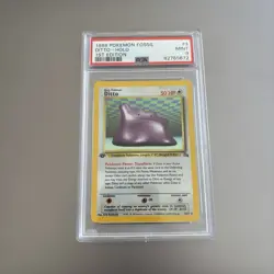Ditto 1st Edition 1999 Pokemon Fossil 3/62 #3 PSA 9 Mint Holo WOTC - Image 1