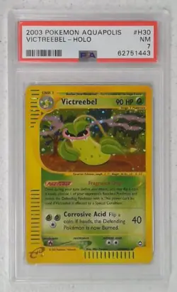 1x V0267: 2003: Victreebel: H30/H32: Aquapolis: Holo Rare: PSA: 7: NM: 62751443 - Image 1