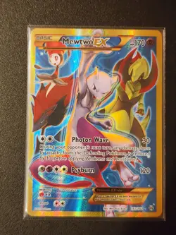 Pokemon Mewtwo EX 163/162 XY BREAKthrough Full Art Secret Rare LP/NM Card - Image 1