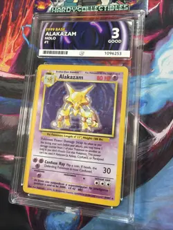 Vintage Pokemon TCG - Base Set - Unlimited Alakazam 1/102 Holo - Ace Graded 3 - Image 2