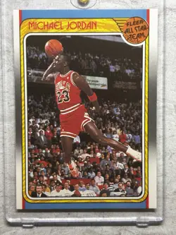 1988-89 Fleer Basketball All Star Team #120 Michael Jordan Chicago Bulls HOF - Image 2