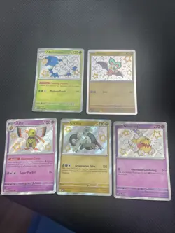 Pokemon Card Shiny Holo Lot 5x SV: Paldean Fates Shiny Rare Xatu Abomasnow Etc.. - Image 1