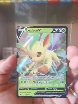 Pokemon Card 2023 LEAFEON V Full Art Ultra Rare Holo 013/159 CROWN ZENITH NM/M - Image 1